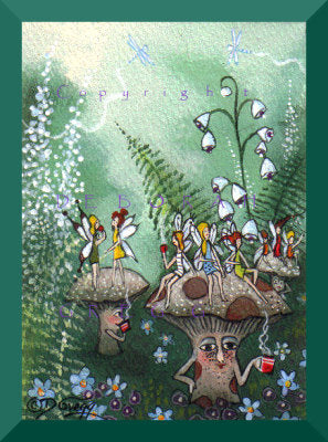 "Morning Tea," an Aceo PRINT by Deborah Gregg