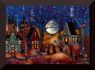 "Soul Cakes For All Hallows Eve," a Tiny Halloween PRINT by Deborah Gregg