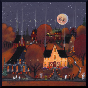 "I Think That's A Real Witch," a Halloween Witch Trick or Treat PRINT by Deborah Gregg